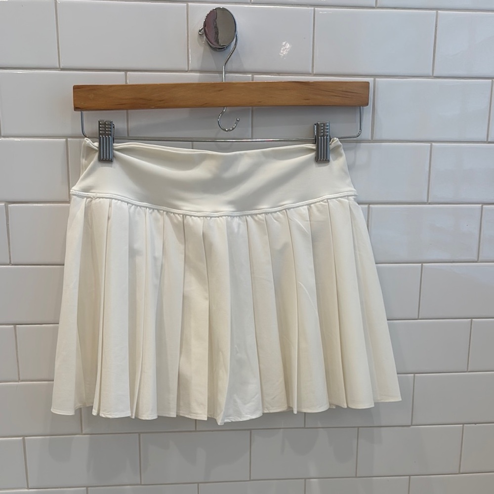 Aerie Cream Skater Skirt